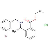 CAS:  | OR475053 | Ethyl 2-[(1S)-1-[(3-bromophenyl)methylamino]ethyl]benzoate hydrochloride