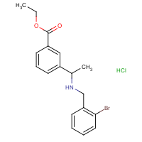 CAS:  | OR475101 | Ethyl 3-[1-[(2-bromophenyl)methylamino]ethyl]benzoate hydrochloride