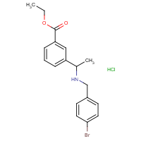 CAS:  | OR475103 | Ethyl 3-[1-[(4-bromophenyl)methylamino]ethyl]benzoate hydrochloride