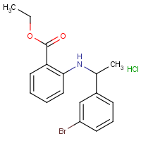 CAS:  | OR475125 | Ethyl 2-[1-(3-bromophenyl)ethylamino]benzoate hydrochloride