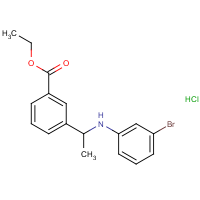 CAS:  | OR475132 | Ethyl 3-[1-(3-bromoanilino)ethyl]benzoate hydrochloride