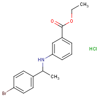 CAS:  | OR475133 | Ethyl 3-[1-(4-bromophenyl)ethylamino]benzoate hydrochloride