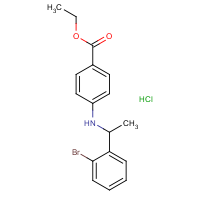 CAS:  | OR475135 | Ethyl 4-[1-(2-bromophenyl)ethylamino]benzoate hydrochloride