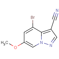 CAS: 1822680-43-2 | OR49066 | 4-Bromo-6-methoxy-pyrazolo[1,5-a]pyridine-3-carbonitrile