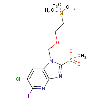CAS:  | OR51797 | 6-Chloro-5-iodo-2-(methylsulfonyl)-1-((2-(trimethylsilyl)ethoxy)methyl)-1H-imidazo[4,5-b]pyridine