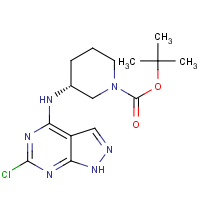 CAS:  | OR52625 | tert-Butyl (3R)-3-[(6-chloro-1H-pyrazolo[3,4-d]pyrimidin-4-yl)amino]piperidine-1-carboxylate