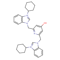 CAS:  | OR52656 | 1,1'-((4-Hydroxypyridine-2,6-diyl)bis(methylene))bis(3-cyclohexyl-1H-benzo[d]imidazol-3-ium)