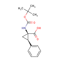 CAS:180322-86-5 | OR54840 | (1R,2R)-1-[(tert-Butoxycarbonyl)amino]-2-phenylcyclopropanecarboxylic acid