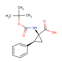 CAS:108322-79-6 | OR54841 | (1S,2S)-1-[(tert-Butoxycarbonyl)amino]-2-phenylcyclopropanecarboxylic acid