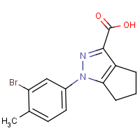 CAS:  | OR55418 | 1-(3-Bromo-4-methylphenyl)-5,6-dihydro-4H-cyclopenta[c]pyrazole-3-carboxylic acid