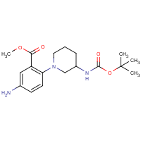 CAS:1280787-20-3 | OR61360 | Methyl 5-amino-2-{3-[(tert-butoxycarbonyl)amino]piperidin-1-yl}benzoate