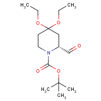 CAS: 1212385-46-0 | OR6186 | (2R)-4,4-Diethoxypiperidine-2-carboxaldehyde, N1-BOC protected