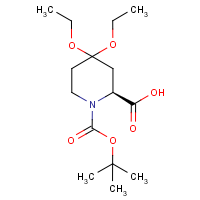 CAS: 1212311-50-6 | OR6312 | (2S)-4,4-Diethoxypiperidine-2-carboxylic acid, N-BOC protected