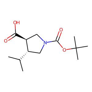 CAS: 1279032-01-7 | OR6341 | (3R,4R)-4-Isopropylpyrrolidine-3-carboxylic acid, N-BOC protected