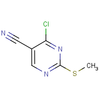 CAS:33089-15-5 | OR70055 | 4-Chloro-2-(methylsulphanyl)pyrimidine-5-carbonitrile