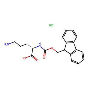 CAS: 201046-57-3 | OR75129 | (S)-2-((((9H-Fluoren-9-yl)methoxy)carbonyl)amino)-5-aminopentanoic acid hydrochloride