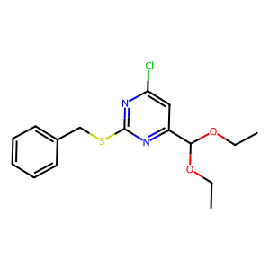 CAS:525559-14-2 | OR75367 | 2-Benzylsulfanyl-4-chloro-6-diethoxymethylpyrimidine