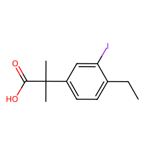 CAS: 1256584-73-2 | OR75572 | 2-(4-Ethyl-3-iodophenyl)-2-methylpropanoic acid