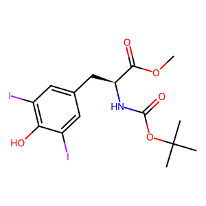 CAS: 128781-80-6 | OR79500 | Methyl (S)-2-((tert-butoxycarbonyl)amino)-3-(4-hydroxy-3,5-diiodophenyl)propanoate