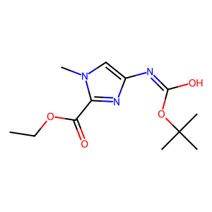 CAS: 128293-63-0 | OR80948 | Ethyl 4-((tert-butoxycarbonyl)amino)-1-methyl-1H-imidazole-2-carboxylate