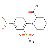 CAS:  | OR8392 | 1-[2-(Methylsulphonyl)-4-nitrophenyl]piperidine-2-carboxylic acid