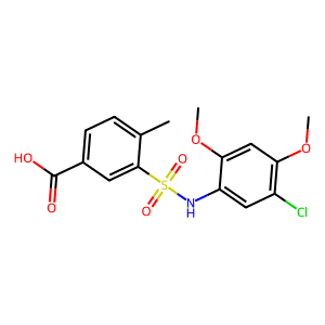 CAS: 438021-93-3 | OR84637 | 3-[(5-chloro-2,4-dimethoxyphenyl)sulfamoyl]-4-methylbenzoic acid