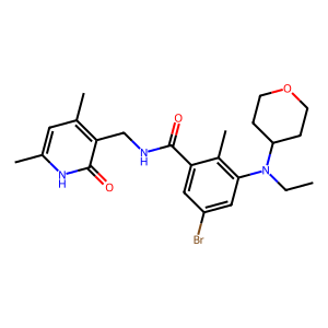 CAS: 1403257-80-6 | OR84811 | 5-Bromo-N-((4,6-dimethyl-2-oxo-1,2-dihydropyridin-3-yl)methyl)-3-(ethyl(tetrahydro-2H-pyran-4-yl)amino)-2-methylbenzamide