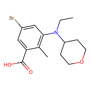 CAS: 1403257-81-7 | OR85218 | 5-Bromo-3-(ethyl(tetrahydro-2H-pyran-4-yl)amino)-2-methylbenzoic acid