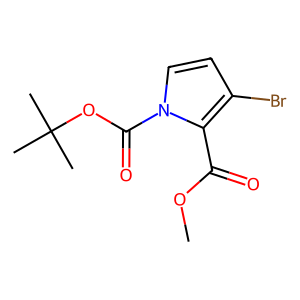 CAS: 1097834-88-2 | OR85955 | 1-tert-Butyl 2-methyl 3-bromo-1H-pyrrole-1,2-dicarboxylate