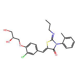 CAS: 854111-49-2 | OR86958 | (Z)-5-((Z)-3-chloro-4-((S)-2,3-dihydroxypropoxy)benzylidene)-2-(propylimino)-3-(o-tolyl)thiazolidin-4-one