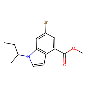 CAS: 1346576-37-1 | OR88861 | Methyl 6-bromo-1-(sec-butyl)-1H-indole-4-carboxylate
