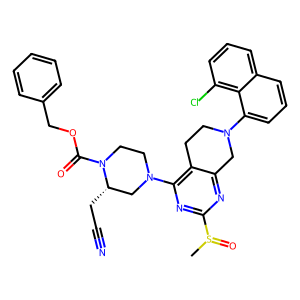CAS: 2502155-77-1 | OR89525 | Benzyl (2S)-4-(7-(8-chloronaphthalen-1-yl)-2-(methylsulfinyl)-5,6,7,8-tetrahydropyrido[3,4-d]pyrimidin-4-yl)-2-(cyanomethyl)piperazine-1-carboxylate