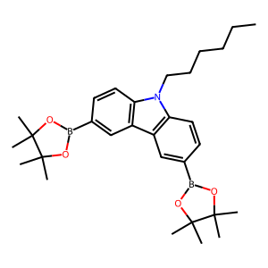 CAS: 628336-95-8 | OR89871 | 9-Hexyl-3,6-bis(4,4,5,5-tetramethyl-1,3,2-dioxaborolan-2-yl)-9H-carbazole
