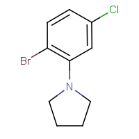 CAS: 1257664-93-9 | OR900017 | 1-Bromo-4-chloro-2-pyrrolidinobenzene