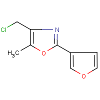 CAS:914637-91-5 | OR9009 | 4-Chloromethyl-5-methyl-2-(furan-3-yl)oxazole