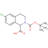 CAS:871730-33-5 | OR926499 | 6-Chloro-1,2,3,4-tetrahydroisoquinoline-1-carboxylic acid, N-BOC protected