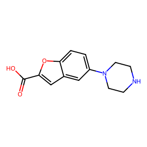 CAS: 183288-47-3 | OR92843 | 5-(Piperazin-1-yl)benzofuran-2-carboxylic acid