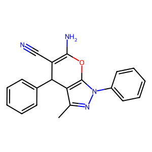 CAS: 53316-57-7 | OR93423 | 6-Amino-3-methyl-1,4-diphenyl-1,4-dihydropyrano[2,3-c]pyrazole-5-carbonitrile