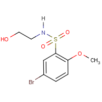CAS:871269-14-6 | OR9385 | 5-Bromo-N-(2-hydroxyethyl)-2-methoxybenzenesulphonamide