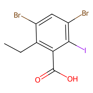 CAS: 2319580-35-1 | OR96062 | 3,5-Dibromo-2-ethyl-6-iodobenzoic acid