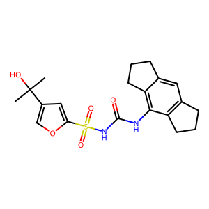 CAS: 210826-40-7 | OR97262 | N-((1,2,3,5,6,7-hexahydro-s-indacen-4-yl)carbamoyl)-4-(2-hydroxypropan-2-yl)furan-2-sulfonamide