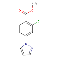 CAS: 313674-09-8 | OR9819 | Methyl 2-chloro-4-(1H-pyrazol-1-yl)benzenecarboxylate