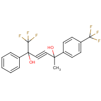 CAS:230295-03-1 | PC0183 | 2-[4-(Trifluoromethyl)phenyl]-5-phenyl-6,6,6-trifluorohex-3-yne-2,5-diol