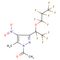 CAS:231947-20-9 | PC0703 | 1-Acetyl-3-[1-(heptafluoropropoxy)-1,2,2,2-tetrafluoroethyl]-5-methyl-4-nitro-1H-pyrazole