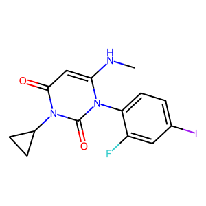 CAS: 871700-22-0 | PC100129 | 3-Cyclopropyl-1-(2-fluoro-4-iodophenyl)-6-(methylamino)pyrimidine-2,4(1H,3H)-dione