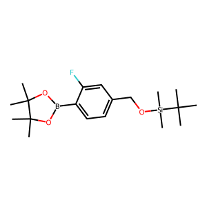 CAS: 1609540-97-7 | PC1003637 | tert-Butyl((3-fluoro-4-(4,4,5,5-tetramethyl-1,3,2-dioxaborolan-2-yl)benzyl)oxy)dimethylsilane