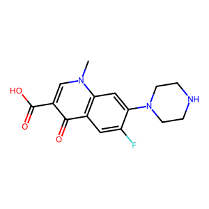 CAS: 70459-07-3 | PC1003810 | 6-Fluoro-1-methyl-4-oxo-7-(piperazin-1-yl)-1,4-dihydroquinoline-3-carboxylic acid