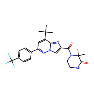 CAS: 1690173-39-7 | PC1003877 | 4-(8-(tert-Butyl)-6-(4-(trifluoromethyl)phenyl)imidazo[1,2-b]pyridazine-2-carbonyl)-3,3-dimethylpiperazin-2-one