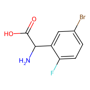 CAS: 318269-93-1 | PC1004584 | 2-Amino-2-(5-bromo-2-fluorophenyl)acetic acid