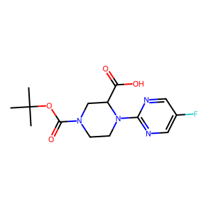 CAS: 1261229-50-8 | PC1004615 | 4-(tert-Butoxycarbonyl)-1-(5-fluoropyrimidin-2-yl)piperazine-2-carboxylic acid